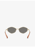 Michael Kors MK1181 Gold Coast irregular-frame metal sunglasses - British product