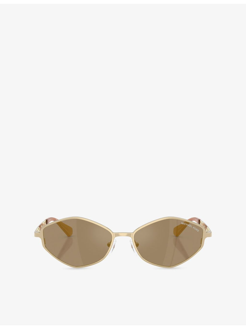Michael Kors MK1181 Gold Coast irregular-frame metal sunglasses - British product