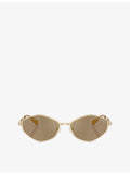 Michael Kors MK1181 Gold Coast irregular-frame metal sunglasses - British product