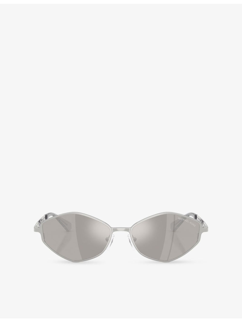 Michael Kors Gold Coast metal sunglasses with irregular frame, MK1181 - British product