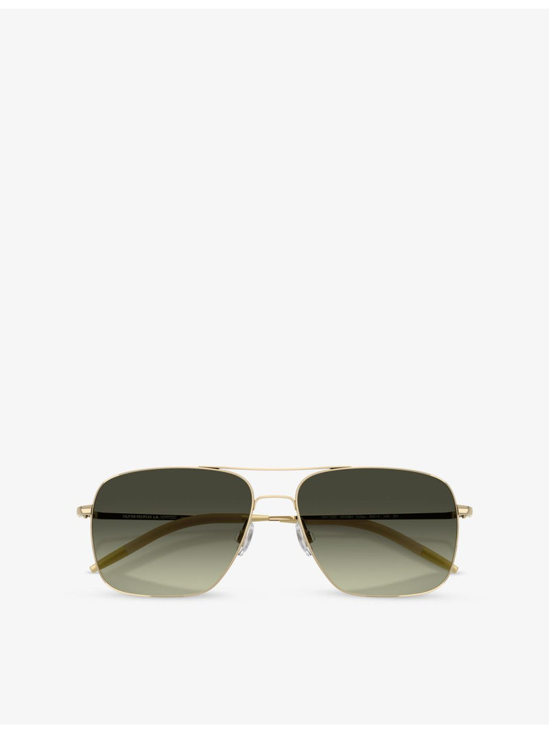 Oliver Peoples Clifton aviator sunglasses, imported from the UK
