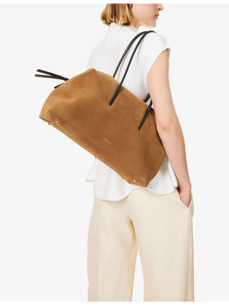 DeMellier Stockholm suede shoulder bag 45cm, imported from the UK