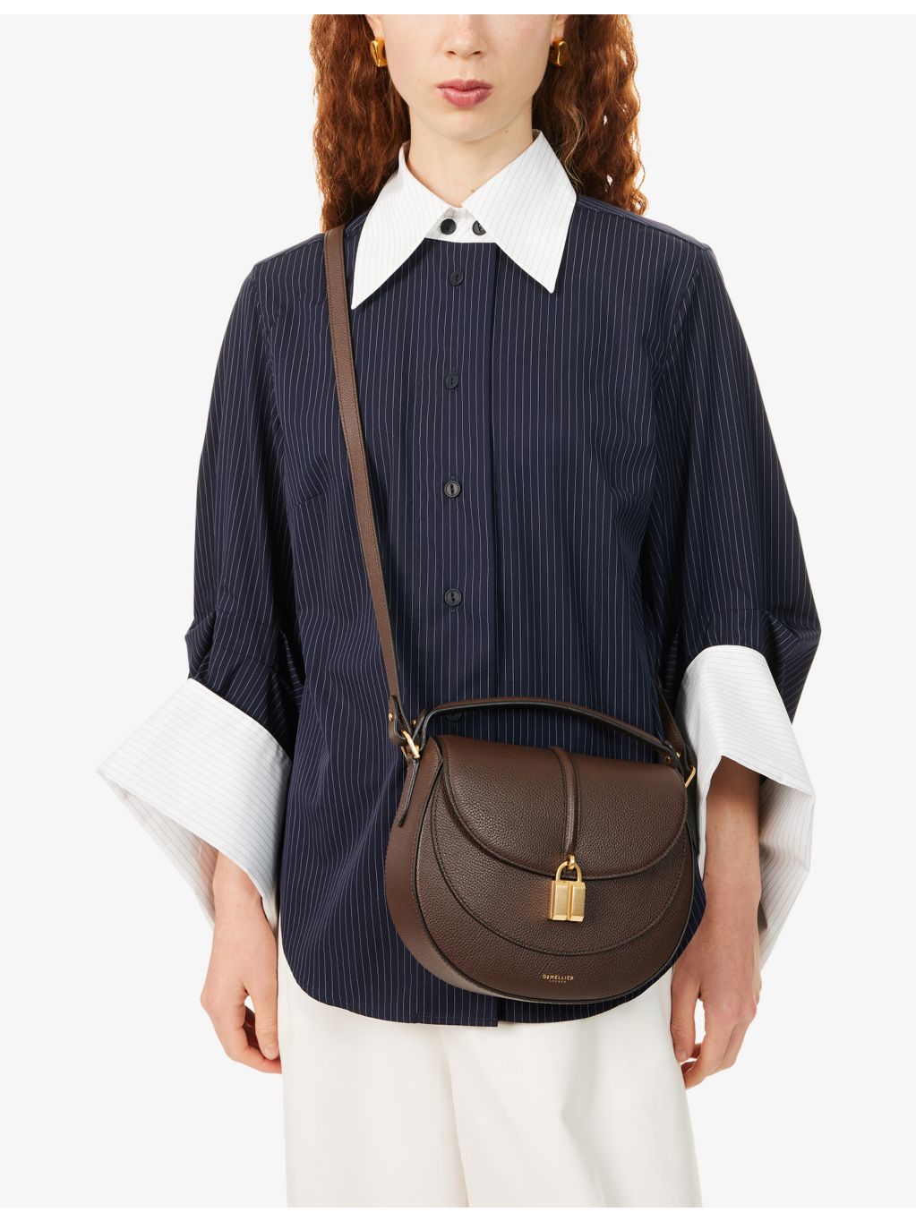 Demellier Siena saddle leather shoulder bag (British brand)