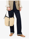Demellier Siena raffia shoulder bag, imported from the UK
