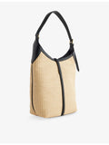 Demellier Siena raffia shoulder bag, imported from the UK