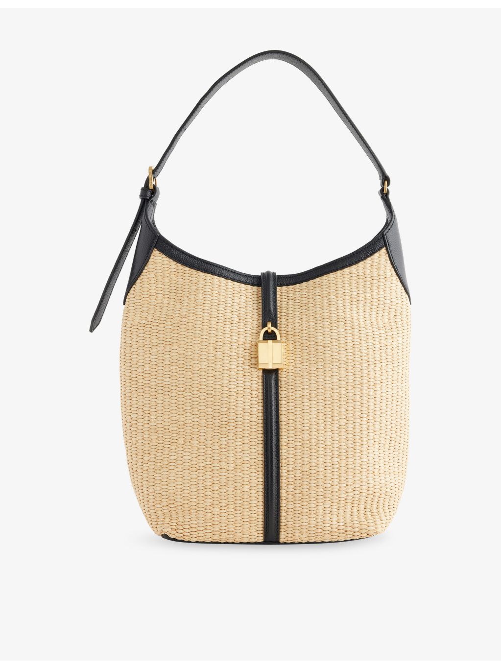 Demellier Siena raffia shoulder bag, imported from the UK