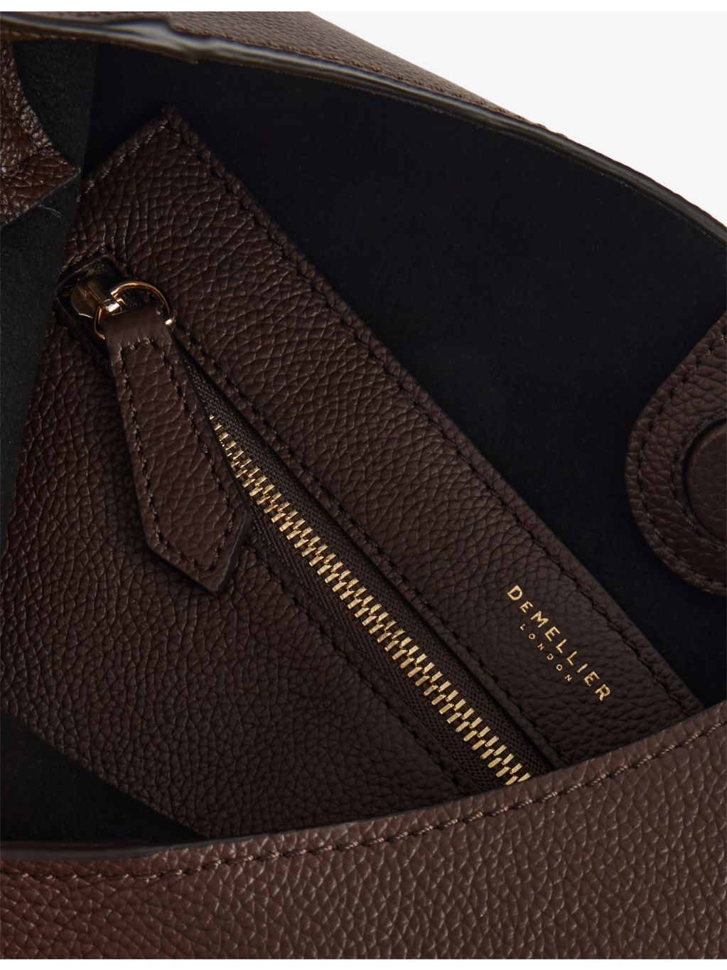 Demellier Siena leather bucket shoulder bag (British brand)