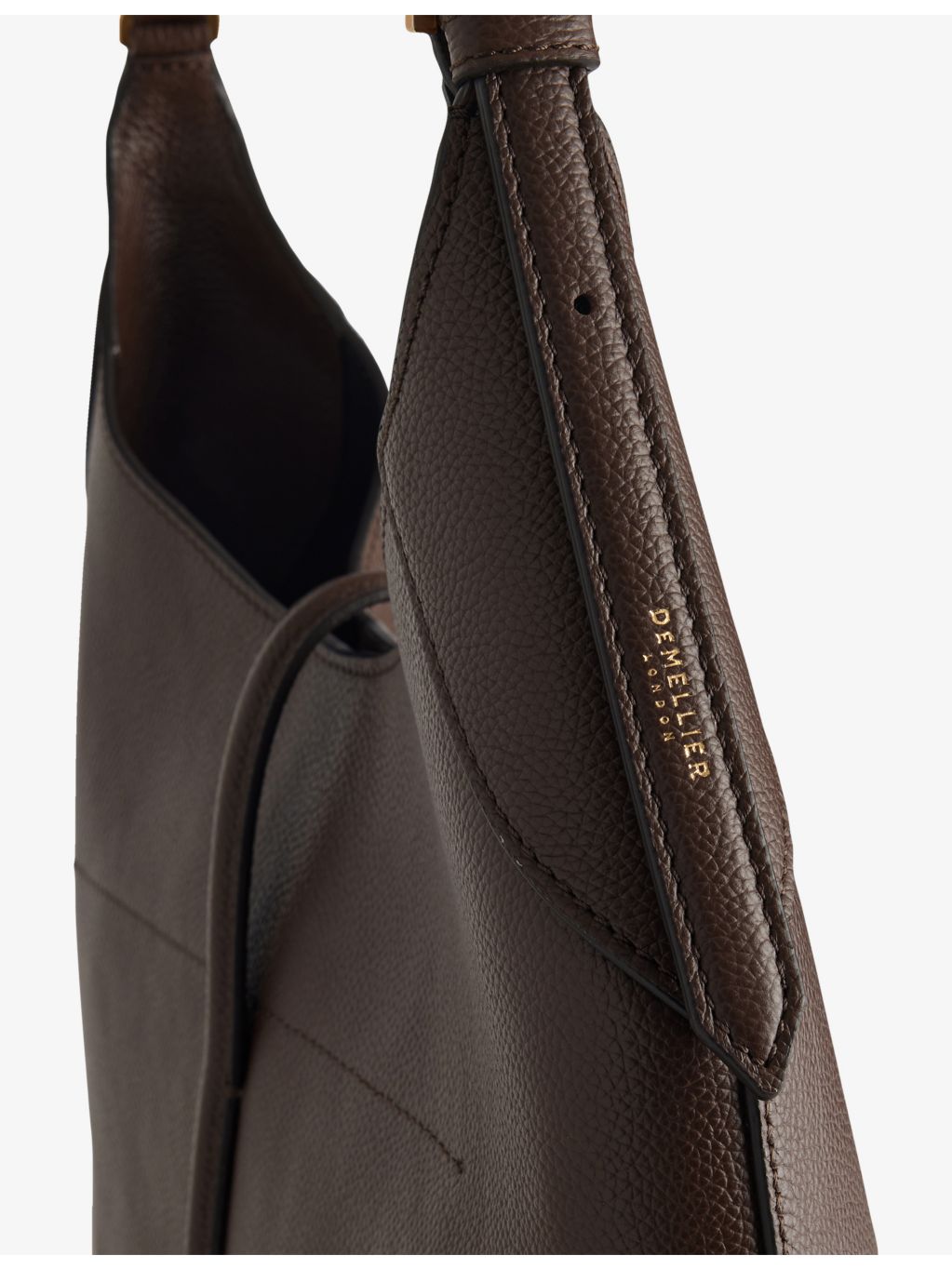Demellier Siena leather bucket shoulder bag (British brand)