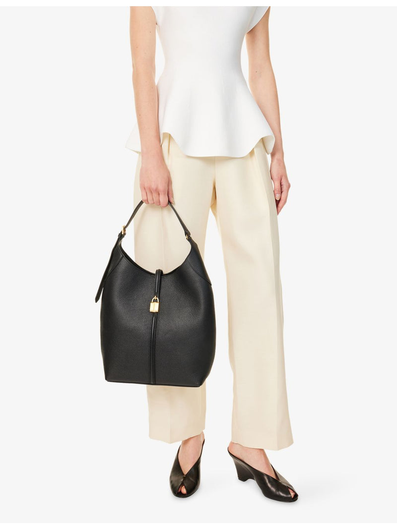 Demellier Siena leather bucket bag, imported from the UK