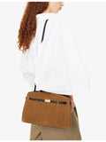 Demellier Midi Hudson leather tote bag with shoulder strap, UK version