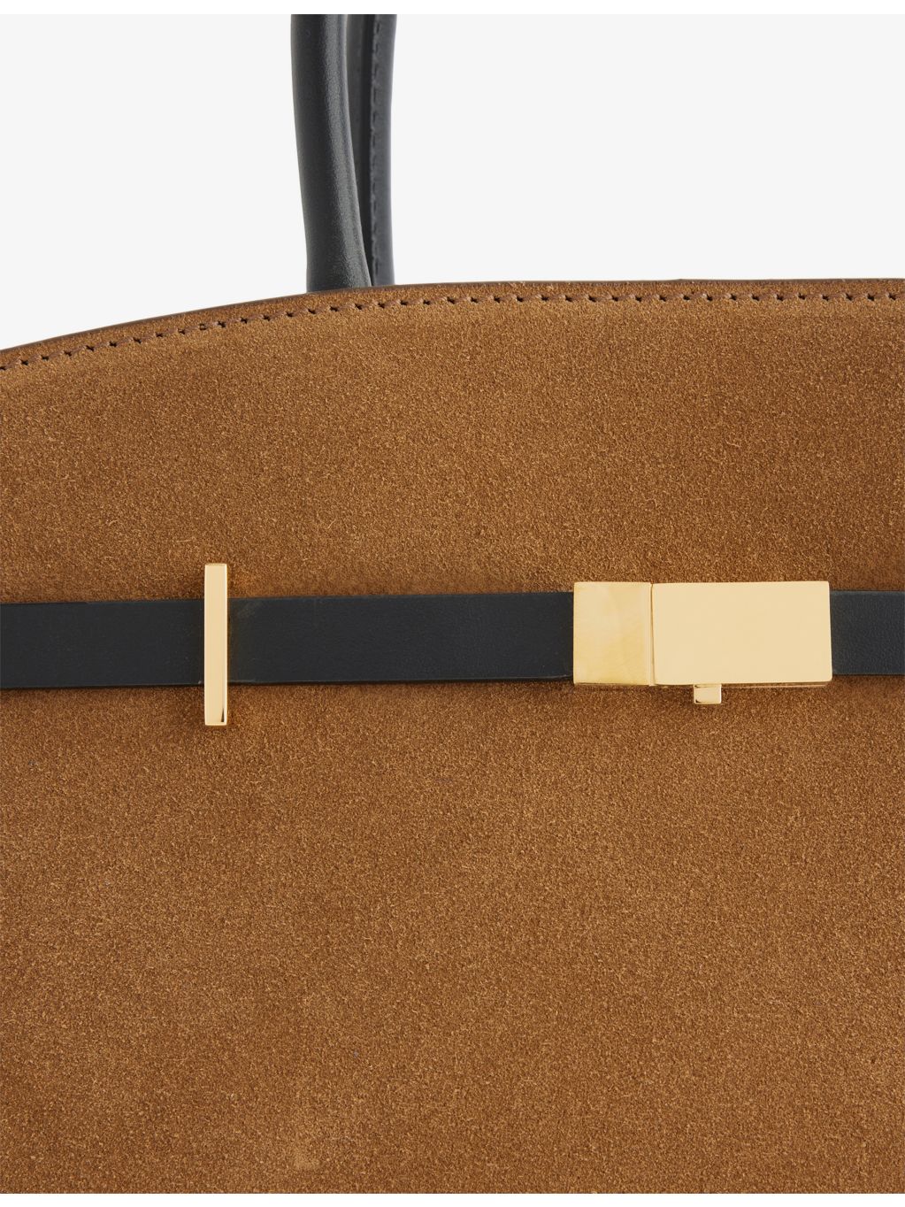 Demellier Midi Hudson leather tote bag with shoulder strap, UK version