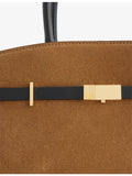 Demellier Midi Hudson leather tote bag with shoulder strap, UK version