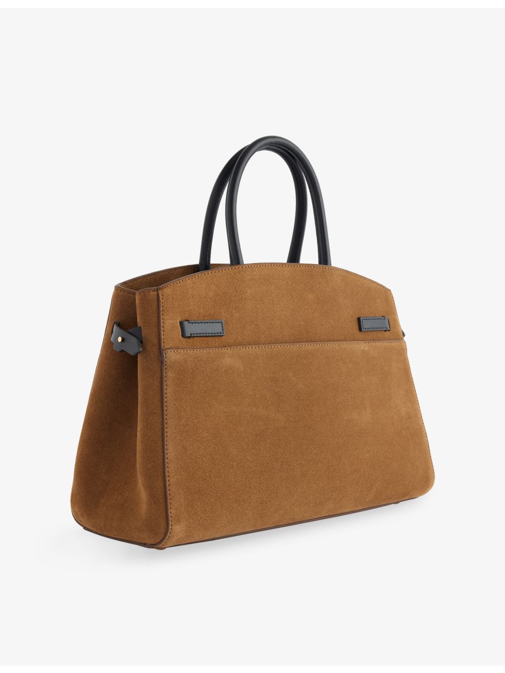 Demellier Midi Hudson leather tote bag with shoulder strap, UK version