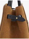 Demellier Midi Hudson leather tote bag with shoulder strap, UK version