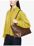 Demellier Florence leather tote bag with top handles, imported from the UK