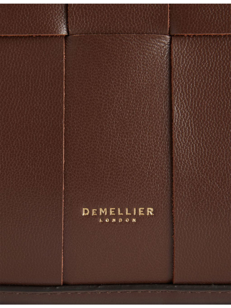 Demellier Florence leather tote bag with top handles, imported from the UK