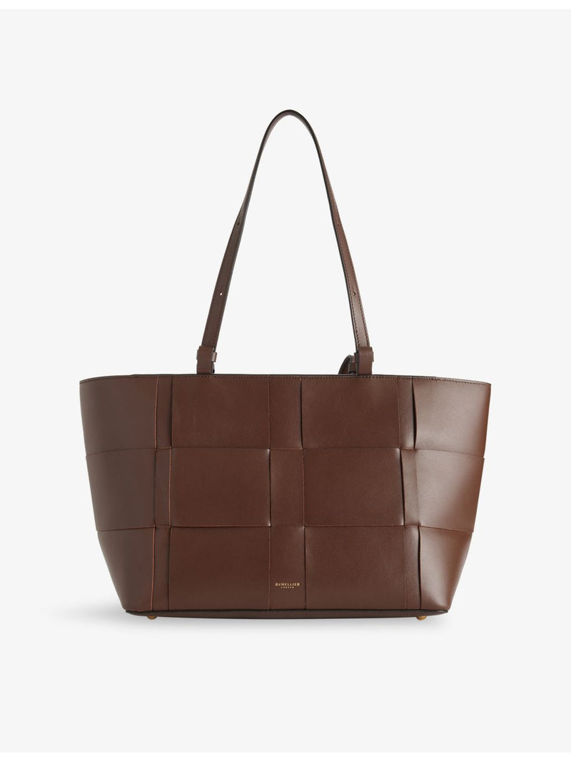 Demellier Florence leather tote bag with top handles, imported from the UK