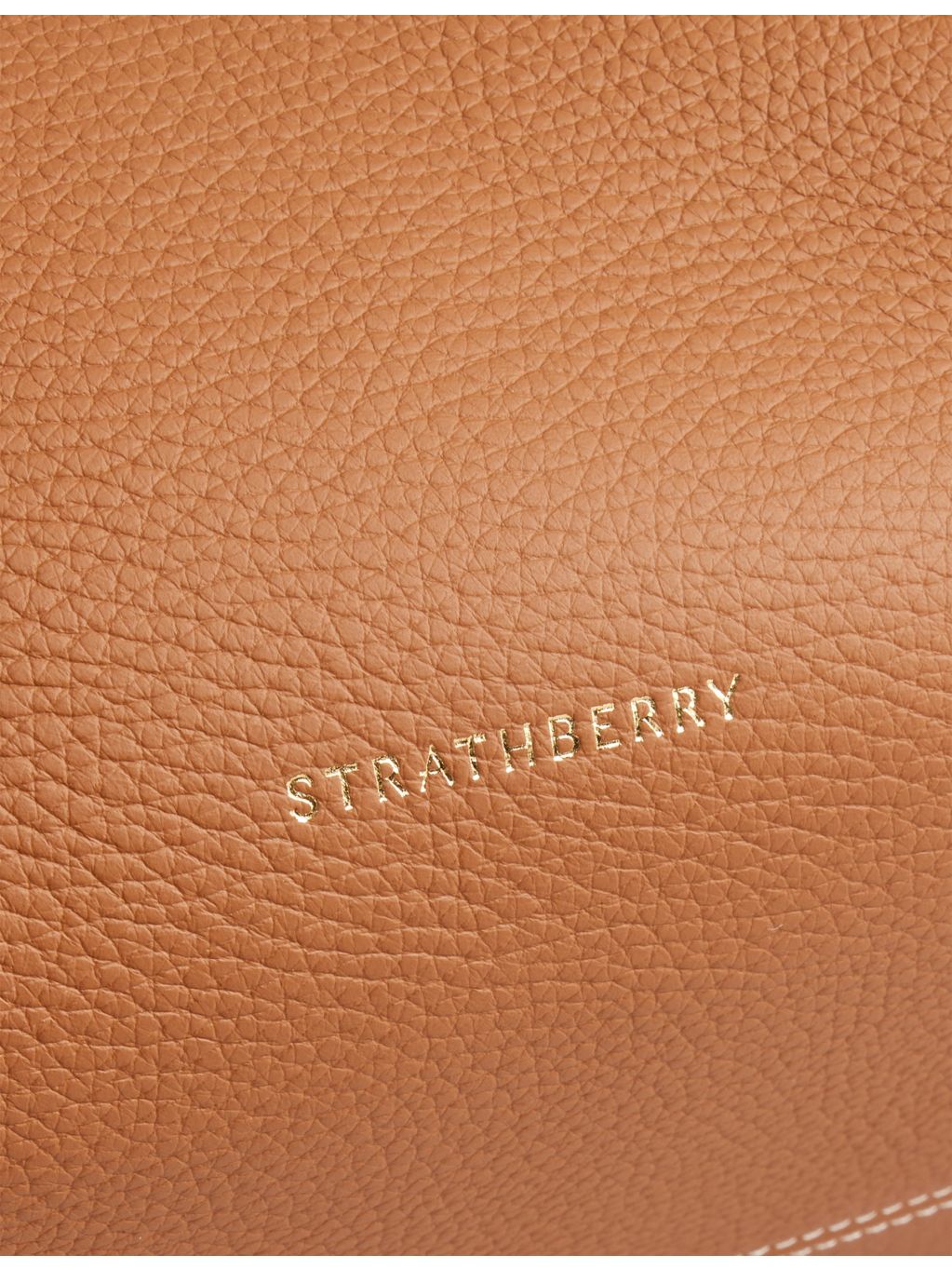 Strathberry Barra grained leather tote bag, imported from the UK