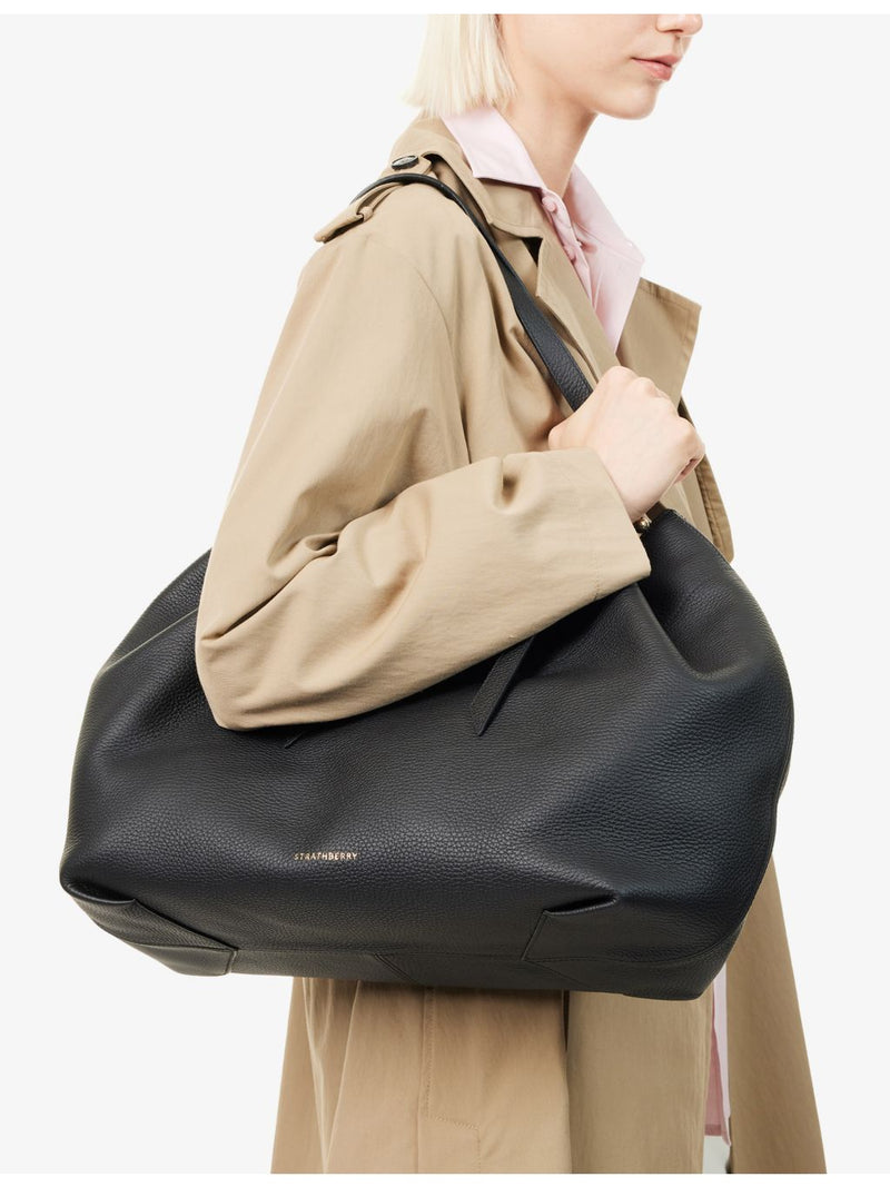 Strathberry Barra logo-plaque leather tote bag - British product