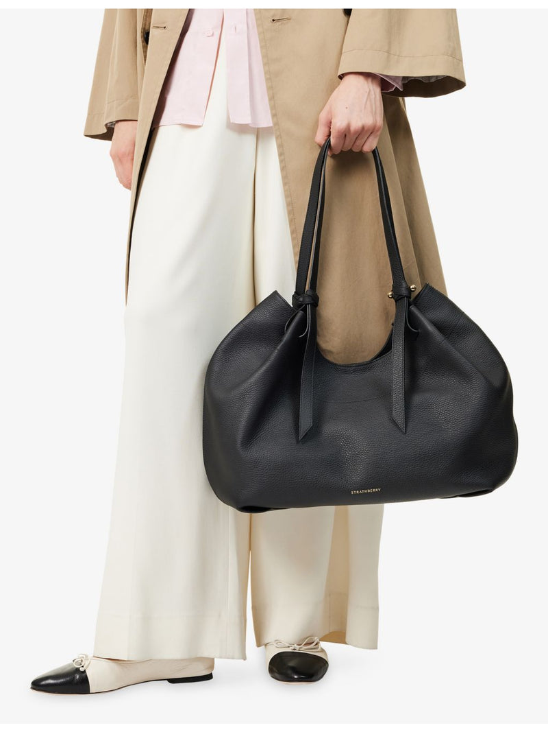 Strathberry Barra logo-plaque leather tote bag - British product