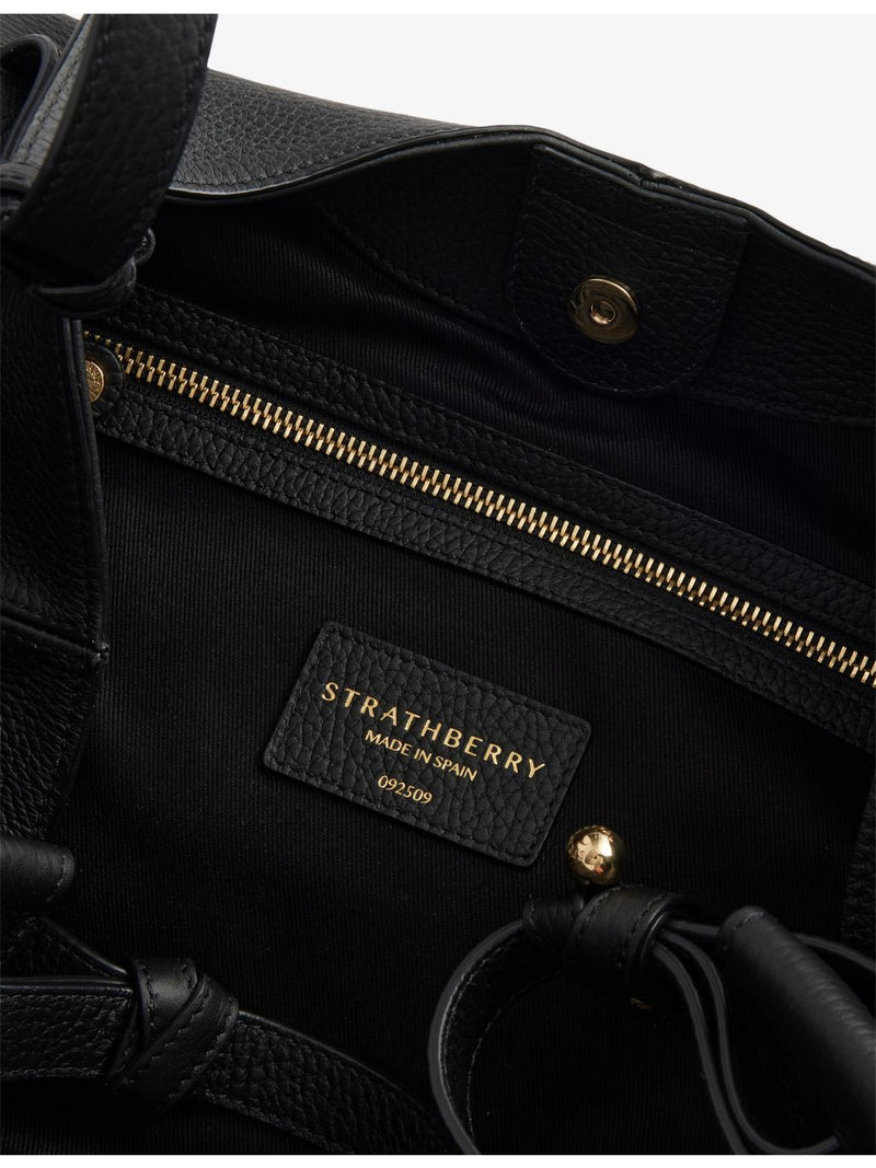 Strathberry Barra logo-plaque leather tote bag - British product
