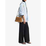 Strathberry suede top handle handbag with adjustable strap - British brand