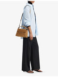 Strathberry suede top handle handbag with adjustable strap - British brand
