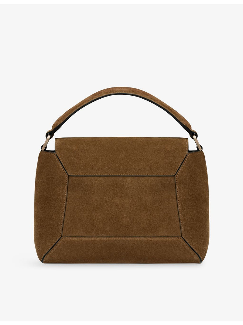 Strathberry suede top handle handbag with adjustable strap - British brand
