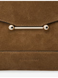 Strathberry suede top handle handbag with adjustable strap - British brand