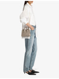 Strathberry nano leather tote bag with croc patent effect - British product