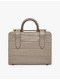 Strathberry nano leather tote bag with croc patent effect - British product