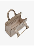 Strathberry nano leather tote bag with croc patent effect - British product
