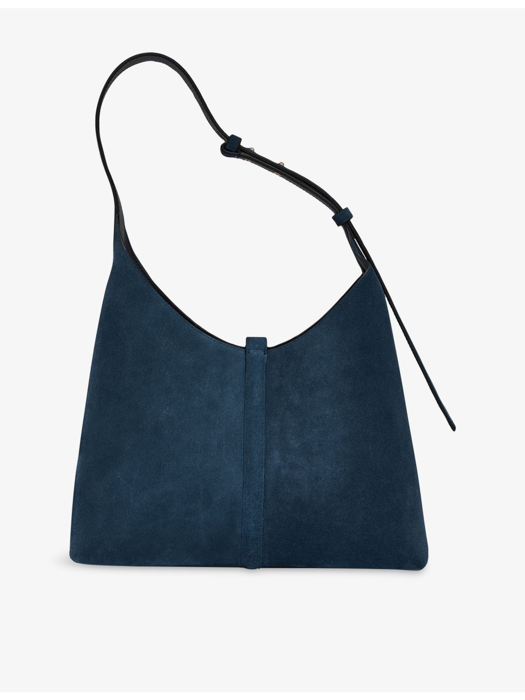 Strathberry suede hobo bag with Music Bar plaque (British brand)