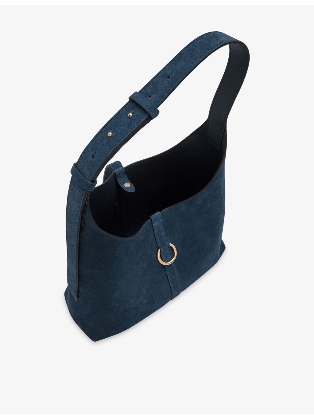 Strathberry suede hobo bag with Music Bar plaque (British brand)
