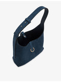 Strathberry suede hobo bag with Music Bar plaque (British brand)