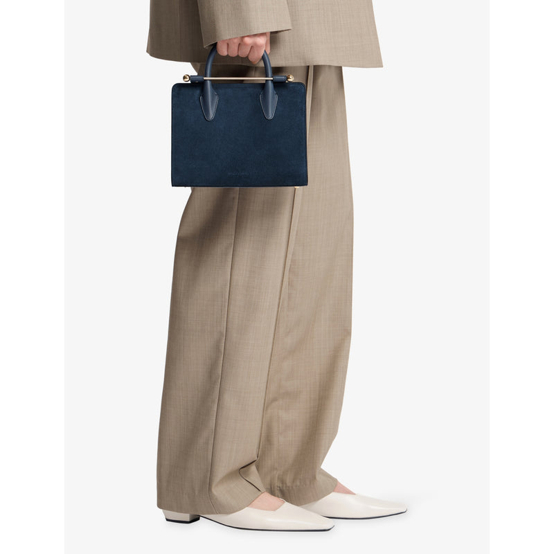 Strathberry mini tote suede top-handle bag - British product