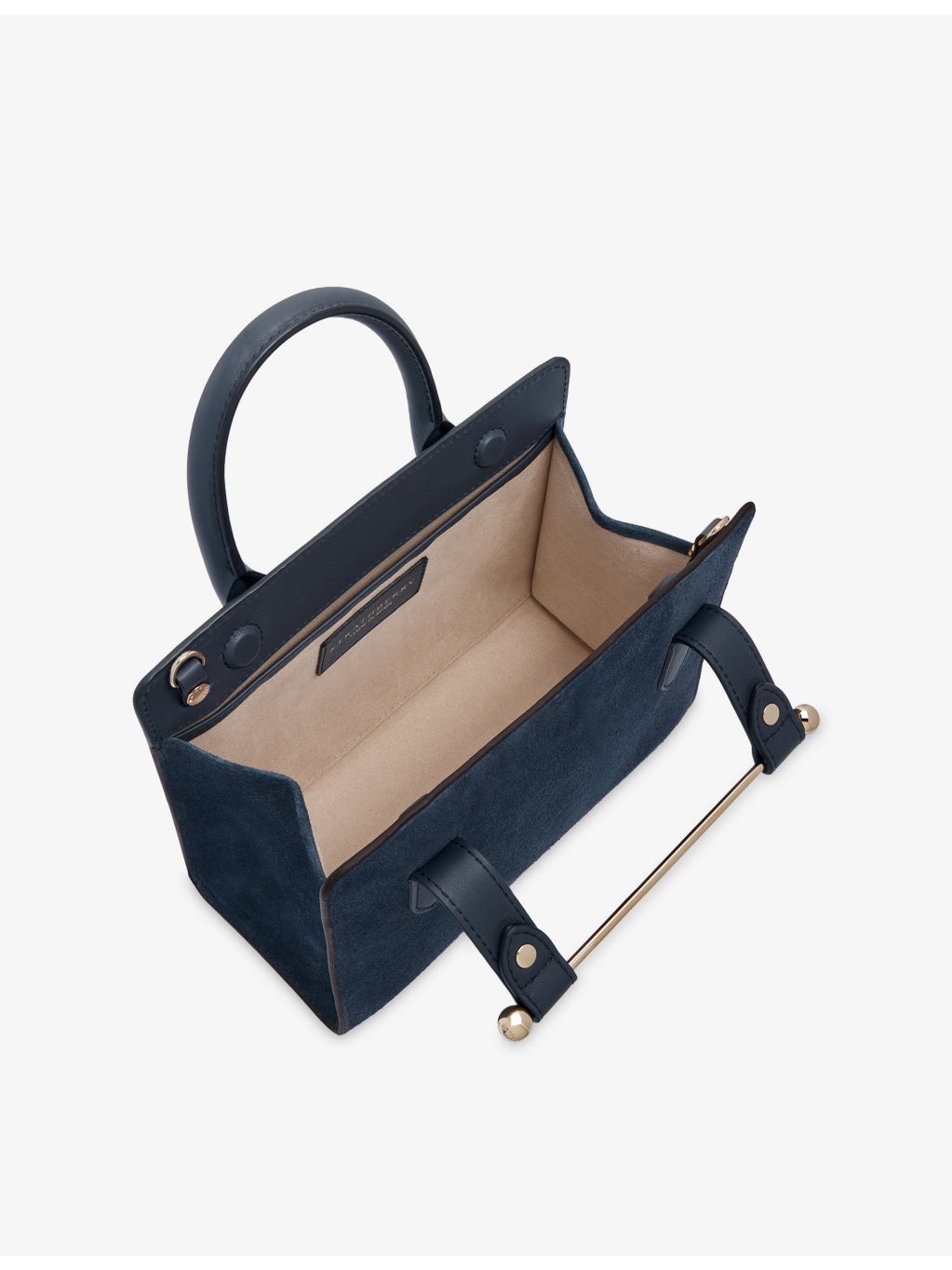 Strathberry mini tote suede top-handle bag - British product