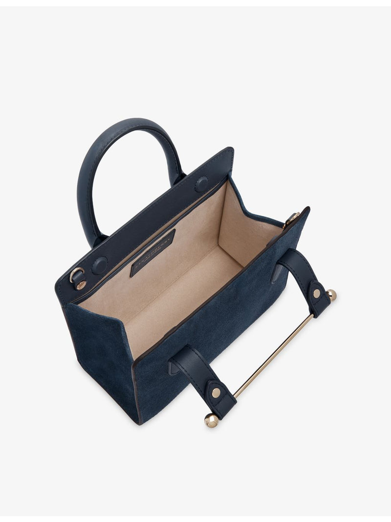 Strathberry mini tote suede top-handle bag - British product