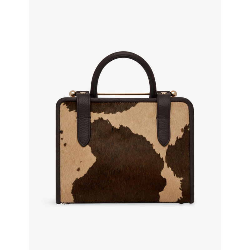 Strathberry mini tote pony hair top-handle bag, UK version