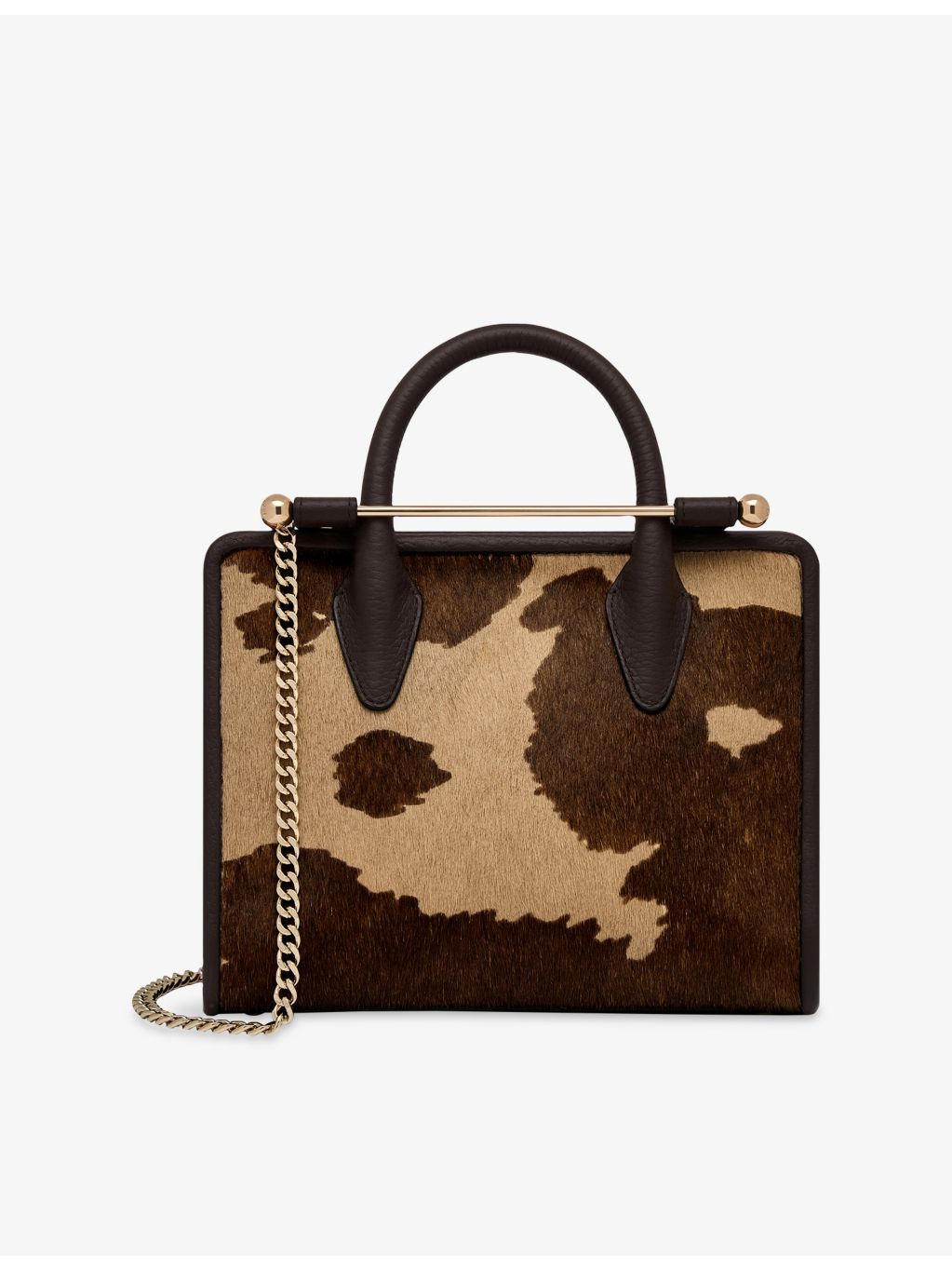 Strathberry mini tote pony hair top-handle bag, UK version