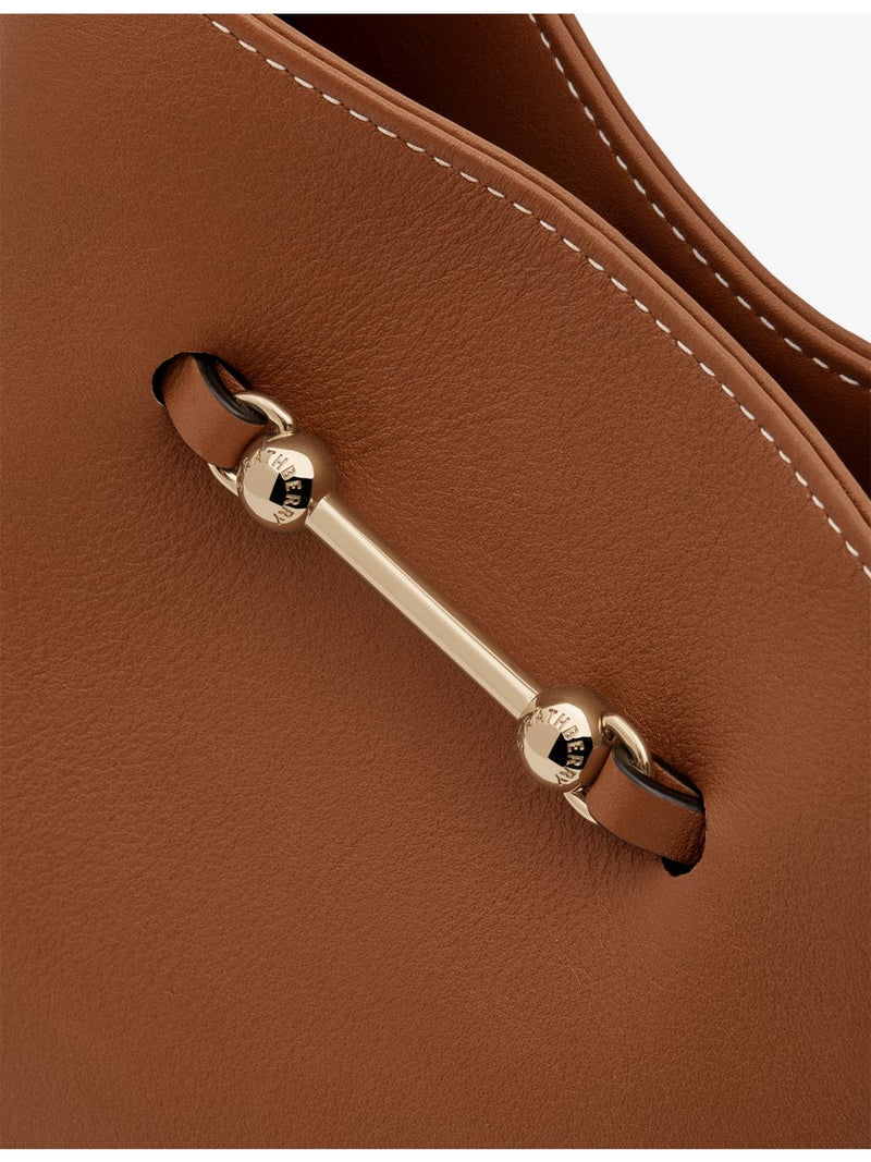 Strathberry Corda mini leather bucket bag, imported from the UK