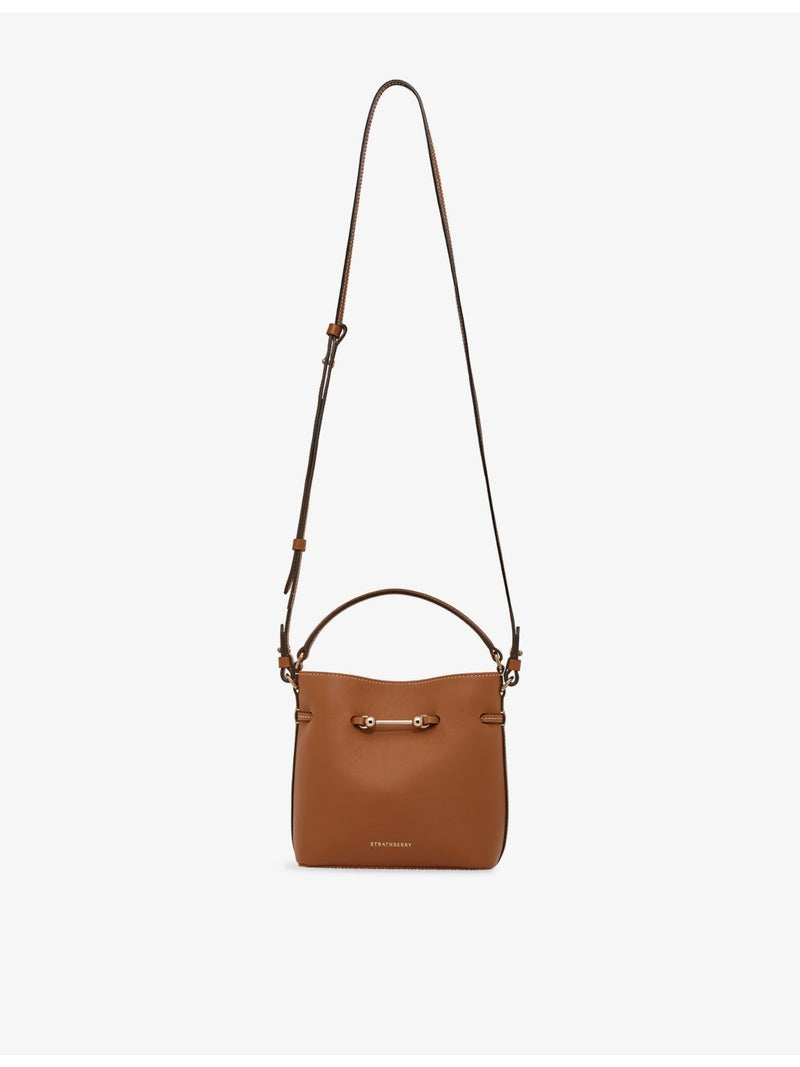 Strathberry Corda mini leather bucket bag, imported from the UK