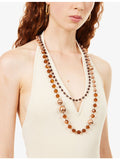 Max Mara Weekend layered bead necklace, imported from the UK