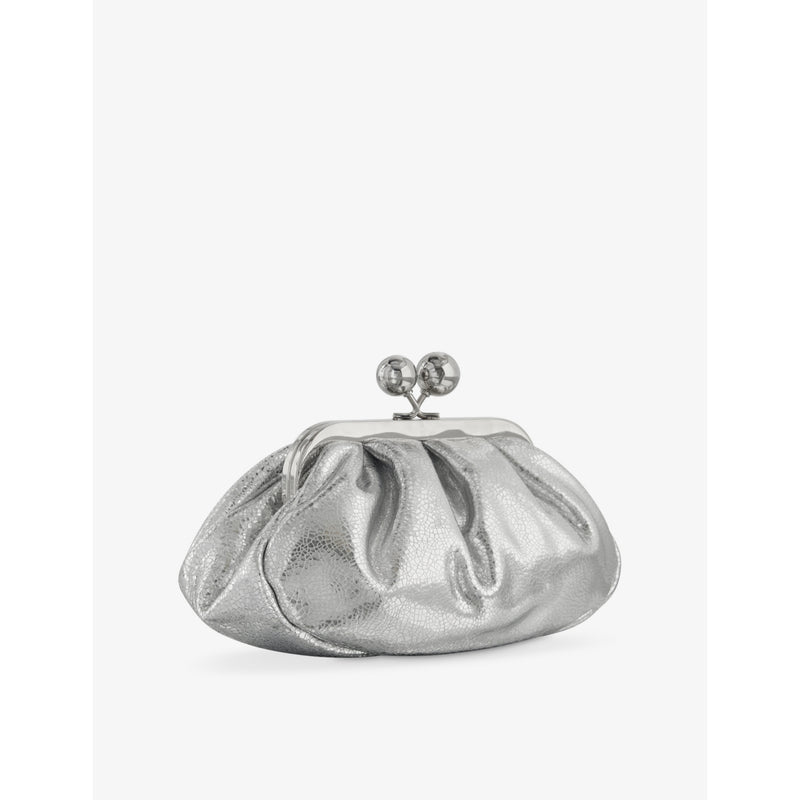 Weekend Max Mara Pasticcino metallic leather handbag, imported from the UK