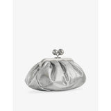 Weekend Max Mara Pasticcino metallic leather handbag, imported from the UK