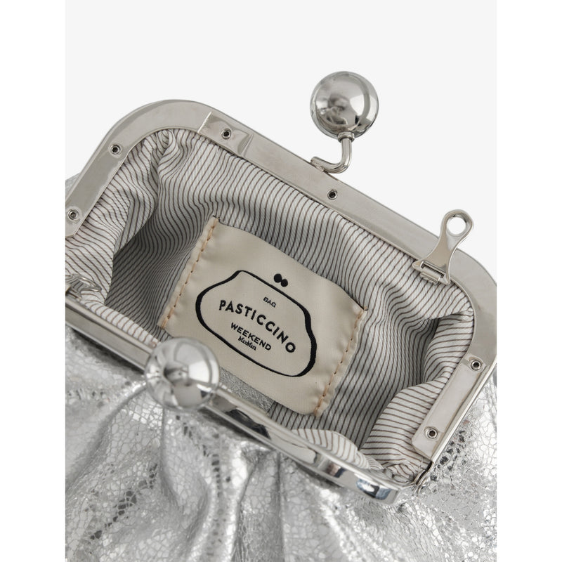 Weekend Max Mara Pasticcino metallic leather handbag, imported from the UK