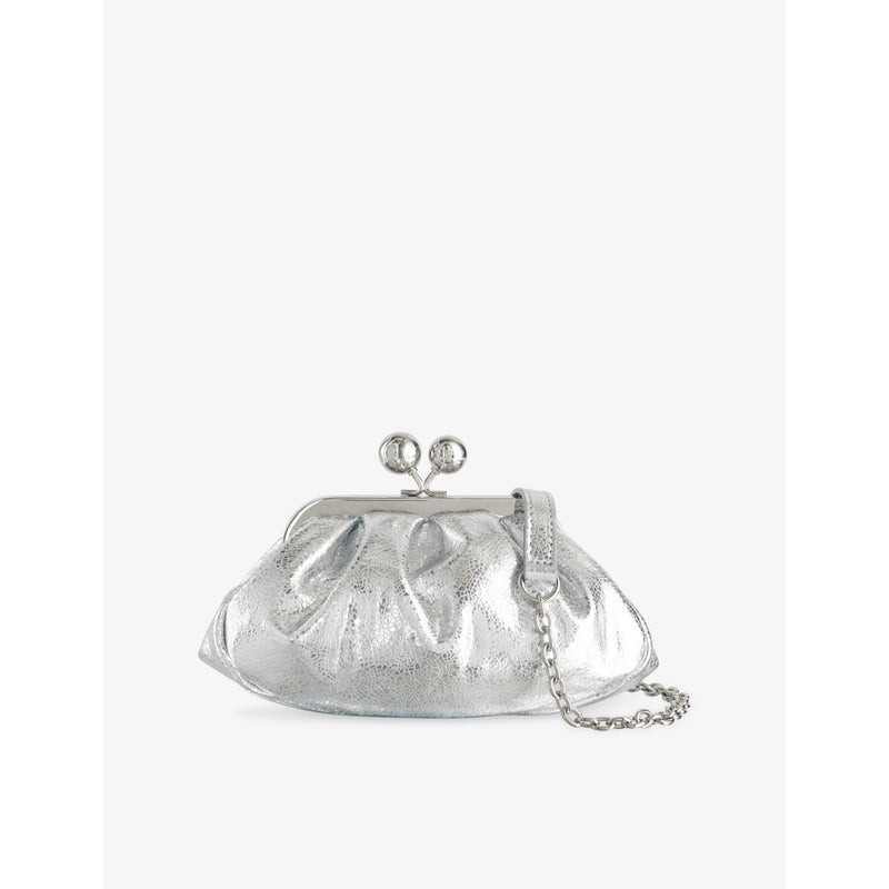 Weekend Max Mara Pasticcino metallic leather handbag, imported from the UK