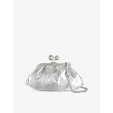 Weekend Max Mara Pasticcino metallic leather handbag, imported from the UK