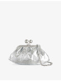 Weekend Max Mara Pasticcino metallic leather handbag, imported from the UK