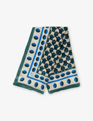Weekend Max Mara printed square silk scarf 90cm, imported from the UK